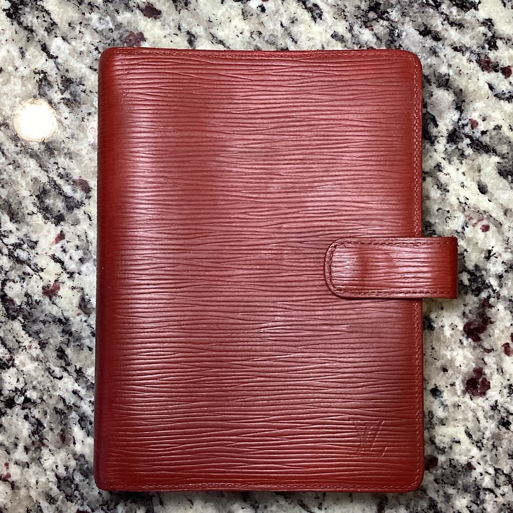 ❤️Louis Vuitton MM Red Epi Leather Medium Ring Agenda Cover Organizer - Picture 3 of 16
